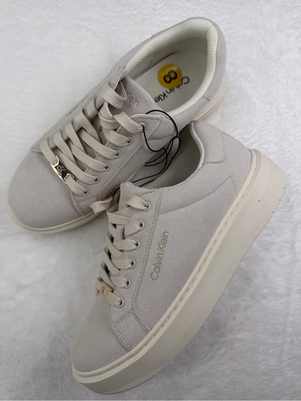 Calvin Klein Men’s Low-Top Sneakers in Light Taupe